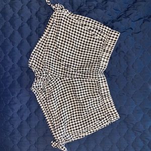 Black and white soft shorts